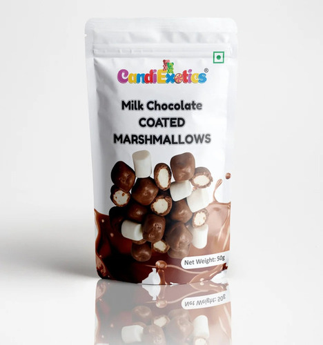 Cubes Shape Chocolate Coated Marshmallow - Additional Ingredient: Cocoa Powder