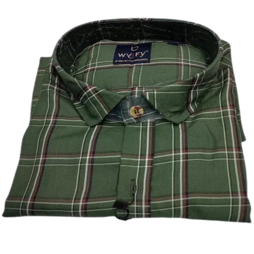 Men Check Cotton Shirt