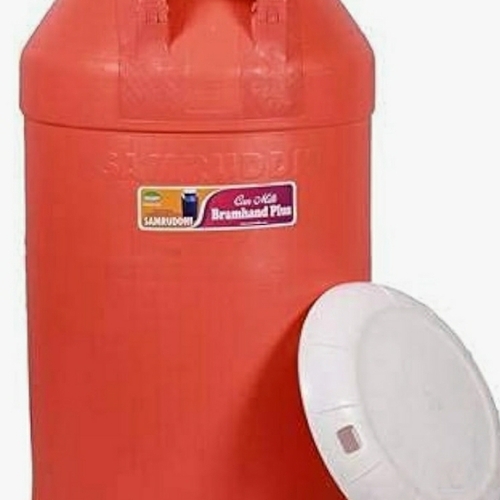 Orange Plastic Milk Can