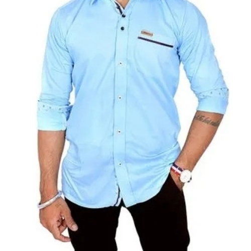 Plain men cotton casual shirt