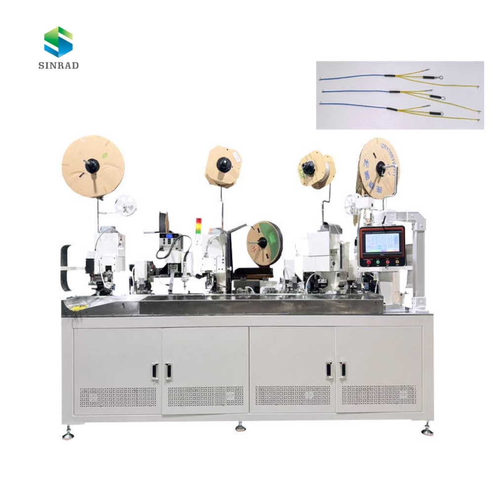 1-To-6 Multi-Wire Terminal Crimping Machine For Automotive Wire Harness Assembly - Color: White Grey