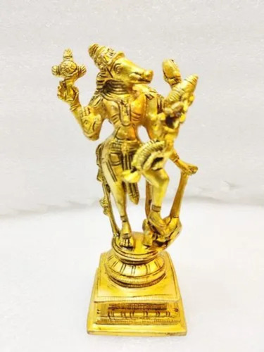 6Inch Brass Lord Varaha Dev Statue - Color: Golden