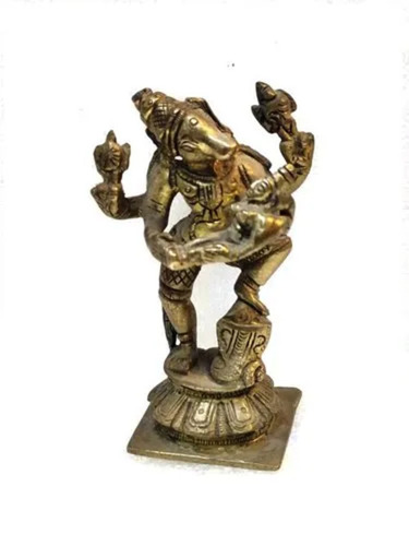 Brass Golden Varaha Dev Statue - Design Type: Religious