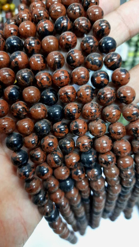 Brown Black Mahakoni Round Beads - Beads Material: Stone