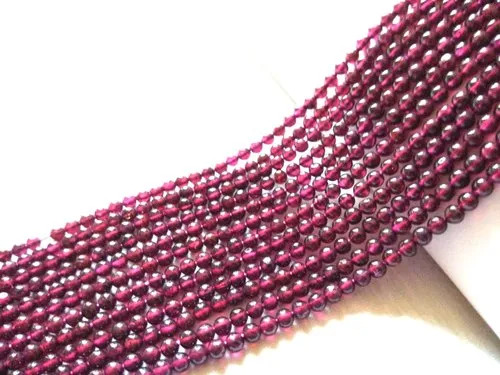 Garnet Smooth Round Beads - Beads Colour: Dark Red