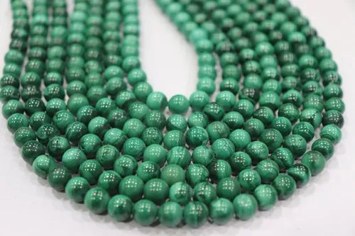Green Natural Malachite Gemstone Beads, 4,6,8,10 Mm - Beads Material: Stone