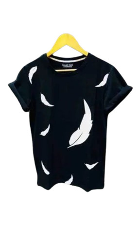 Men Printed T Shirt - Cotton Blend, S to XXL, Black | O-Neck, Half Sleeves, Quick Dry, Comfortable Fit