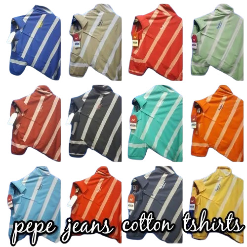 Multicolor Men T Shirt - Cotton, Regular Fit, V-Neck, Striped, Half Sleeves | Lightweight, Soft, Breathable, Quick Dry