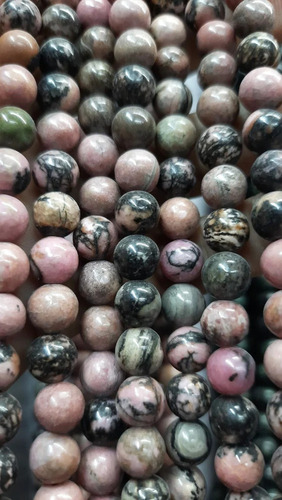 Pink Black Rhodonite Beads - Beads Material: Stone