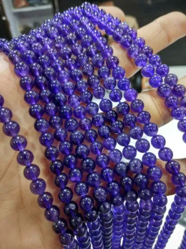 Purple Amethyst Round Beads, 6,8 Mm - Beads Material: Stone