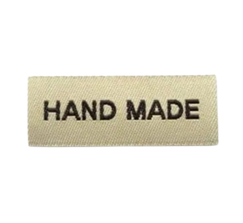 Rectangular Woven Beige Garment Label