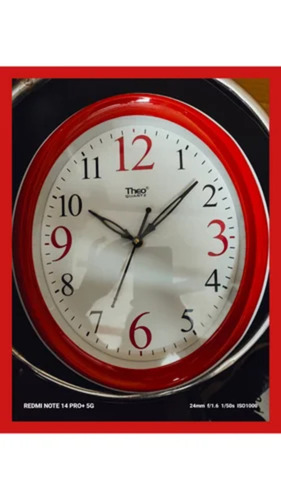 Red Color Wall Clock - Features: Stylish Look