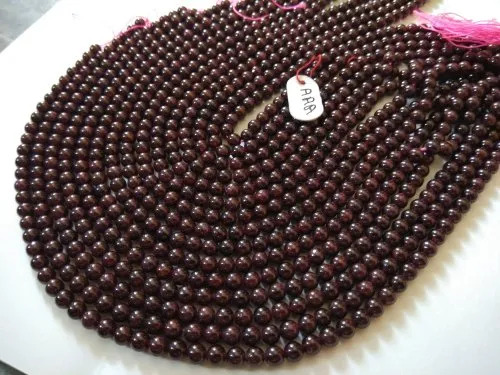 Red Garnet Round Beads - Beads Material: Stone