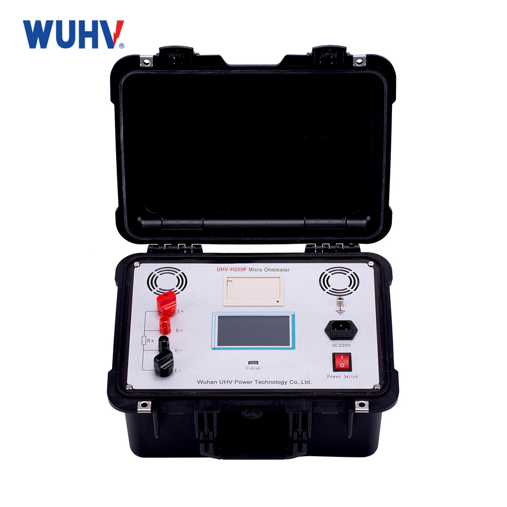 Uhv-h200p High Precision Dc Switch Circuit Breaker Test Equipment Micro Ohm Meter Dynamic Contact Resistance Tester - Accuracy: 0.5  %