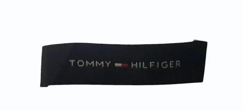 Woven Black Printed Shirt Label