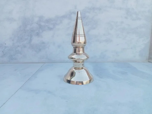 Ethnic Design Brass Temple Kalash - Color: Golden