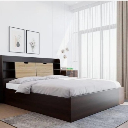Natural Finish Wooden Bed
