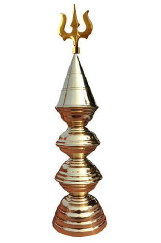 Smooth Surface Temple Shikhar Kalash - Color: Golden