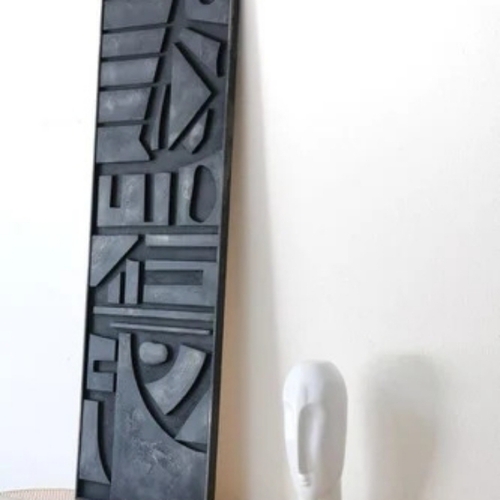 Black Parametric Wood Wall Panel