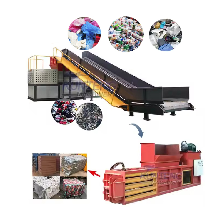 Hydraulic Horizontal Baler Production Line - Automatic Grade: Automatic