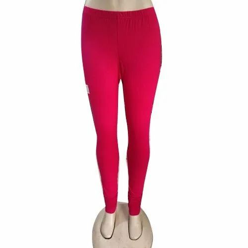 Plain Pink Cotton Leggings - Cotton, Various Sizes, Pink | Breathable, Quick Dry, Anti UV, Comfortable Fit