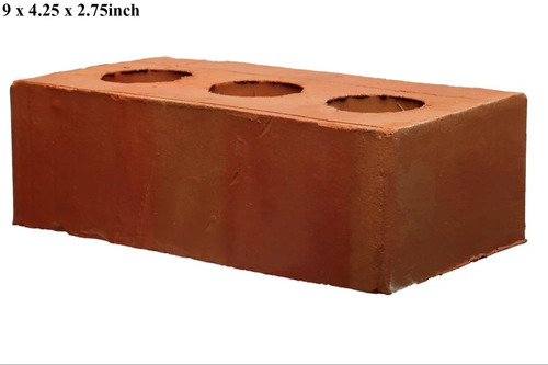 3 Hole High Strength Wire Cut Exposed Brick - Color: Brown