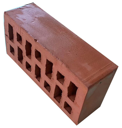 4 Inch 14 Hole Brick - Color: Red