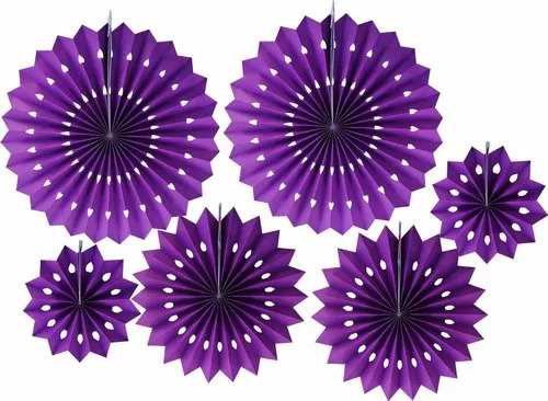 Colorful Paper Fan For Decoration - Color: Multicolor