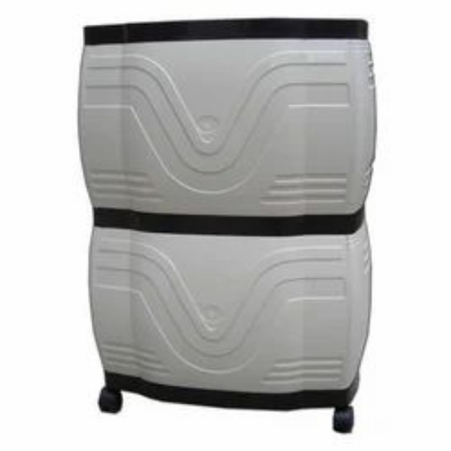 Inverter Trolley - Plastic, White & Black | Durable Structure, Easy Mobility, Compact Design, Rust Resistant, Strong Wheels