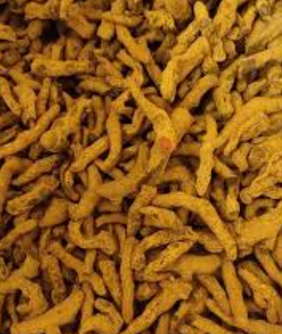 Traditional Boiled & Sun Dried Turmeric Fingers - Color: Rich Golden Yellow