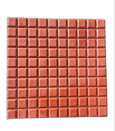 2X2 Feet Cement Chequered Parking Tiles - Cavity: Solid