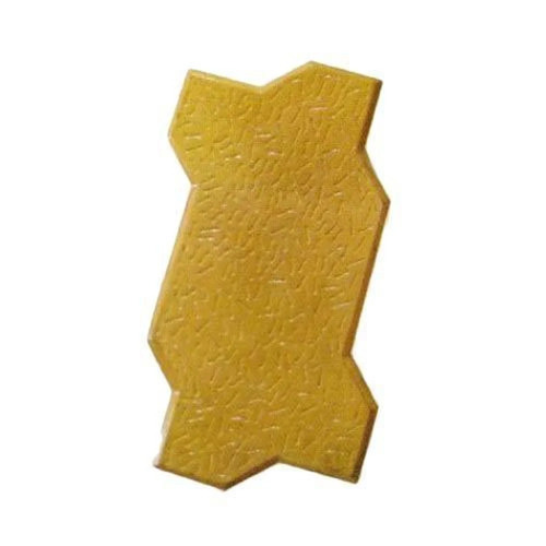 60Mm Yellow Zig Zag Paver Block - Cavity: Solid