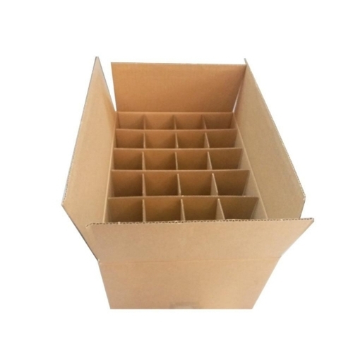 Corrugated Compartment Box - Color: Brown