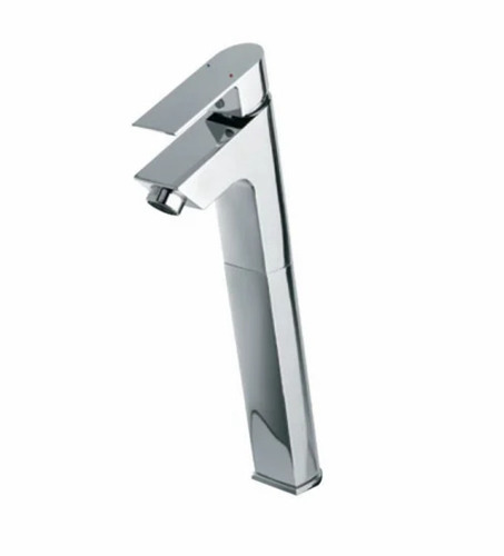 Jaquar Single Lever Tall Boy Mixer - Stainless Steel, Standard Size, Silver | Deck Mounted, Glossy Finish, High Flow Rate