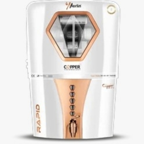 Merlin Rapid White Copper Ro Water Purifier, 12 L