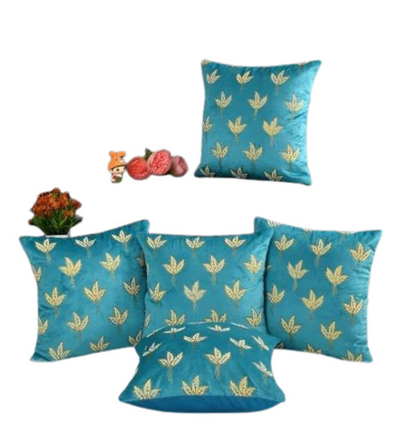 Blue Color Printed Cushion Cover