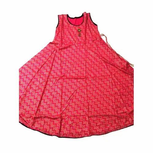 Cotton Sleeveless Anarkali Kurti
