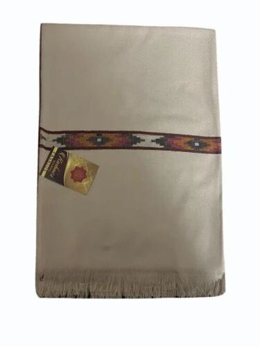 Men Woolen Blend Kullu Border Shawl