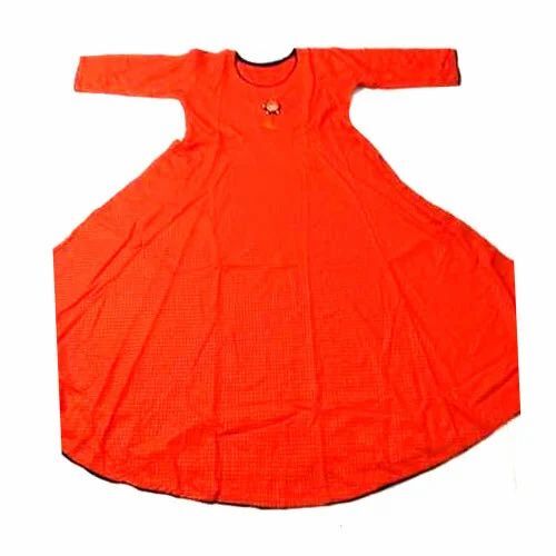 Plain Cotton Anarkali Kurti