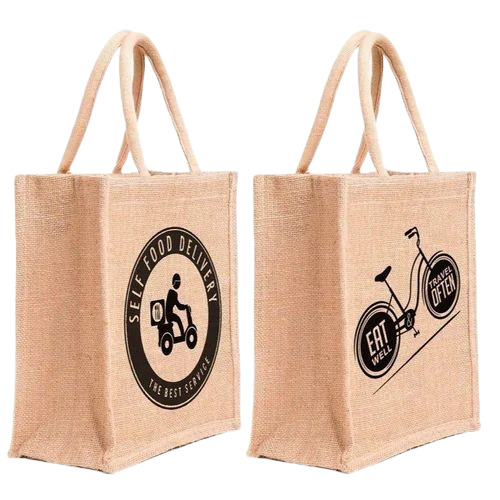 Printed Jute Lunch Bag