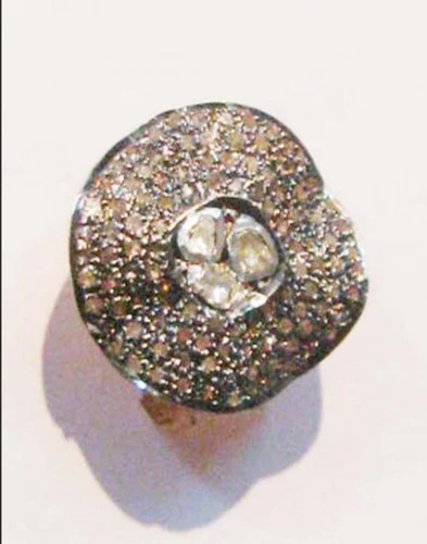 Silver Diamond Polki Ring Sdr00041