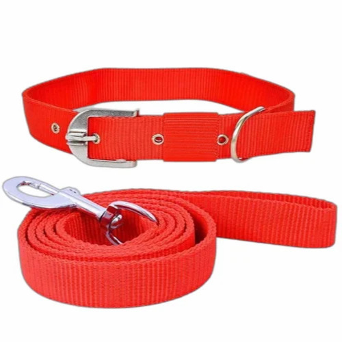 Dog Red Collar Leash Set