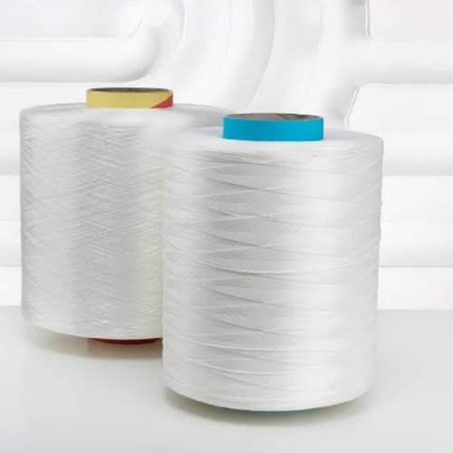 Smooth Texture White Polyester Yarn