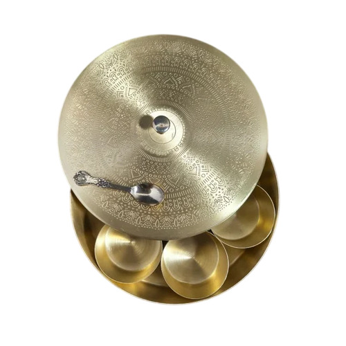 7 Compartments Brass Spice Box Set