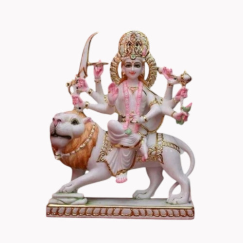 Elegant Marble Durga Statue