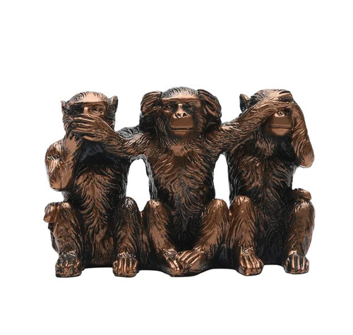 Fiber Three Monkey Statue