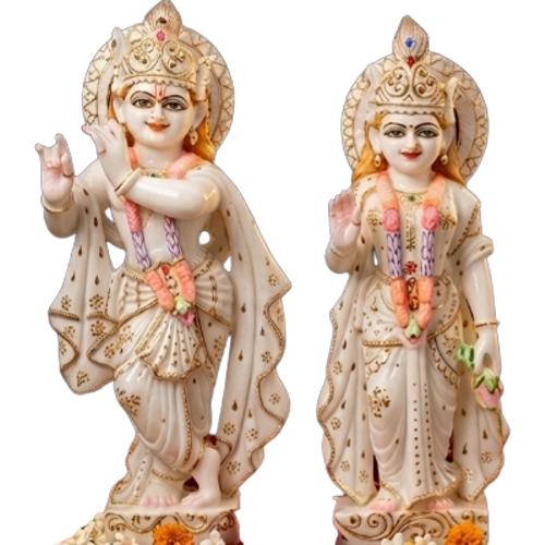 Premium Marble Radha Krishna Statue