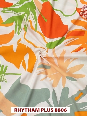 Rayon Print Fabric - Color: Multi Colour