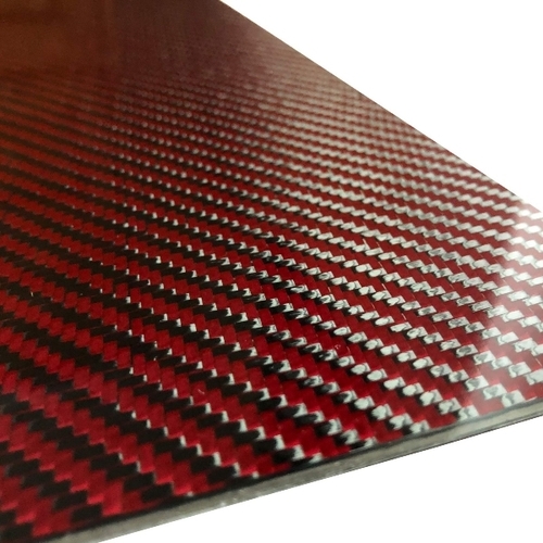 Red Carbon Fibre Sheet