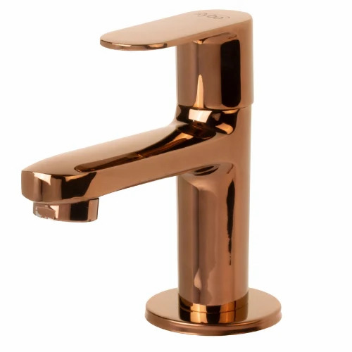 Rose Gold Brass Pillar Cock - Color: Black